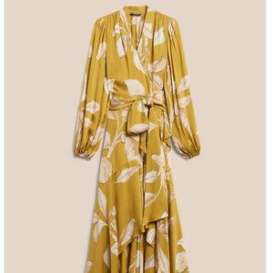 Banana Republic Yellow Ruffle Dress Brand New with Tags (Size Medium)